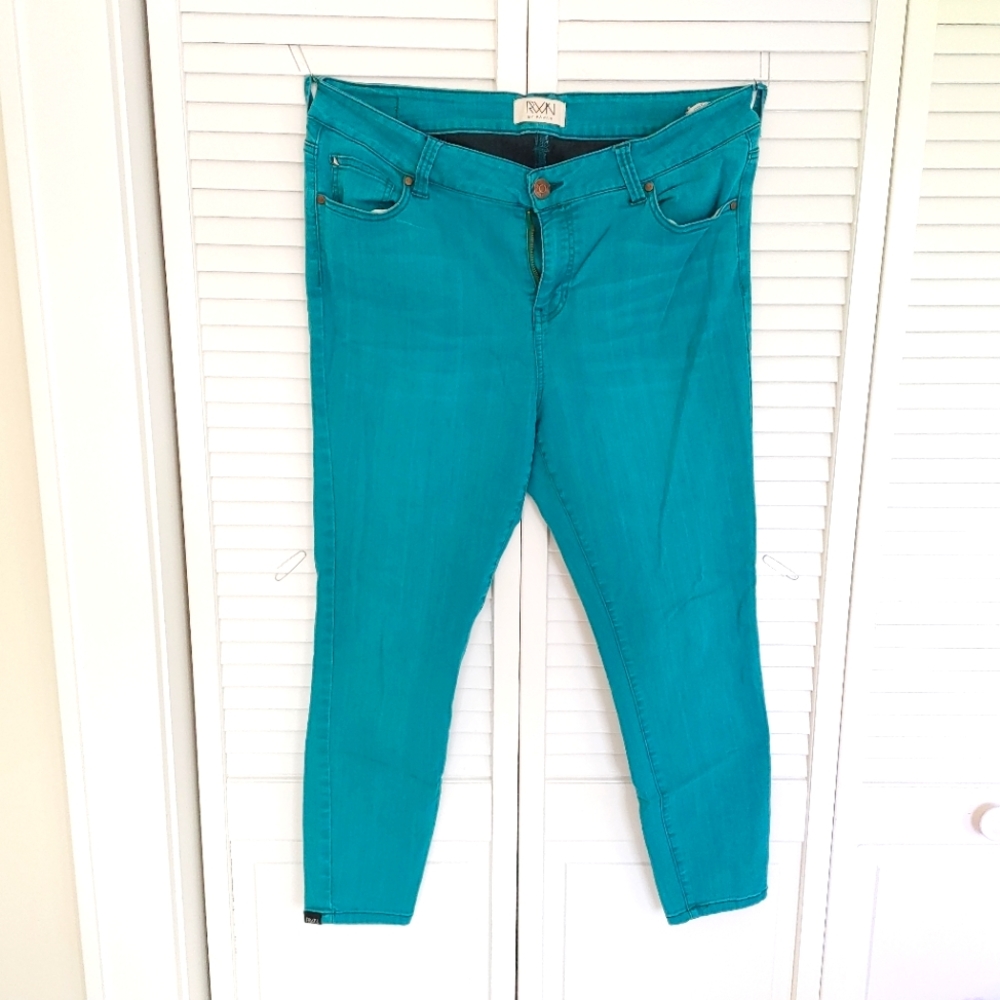 Size 18 Skinny Turquoise Jeans